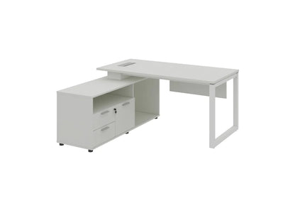 Base L-shaped Manager Table with Storage