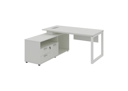 Base L-shaped Manager Table with Storage
