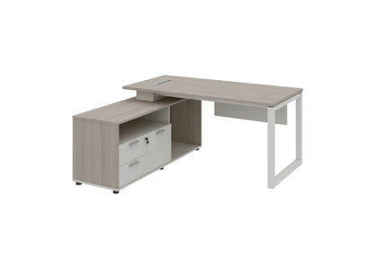 Base L-shaped Manager Table with Storage