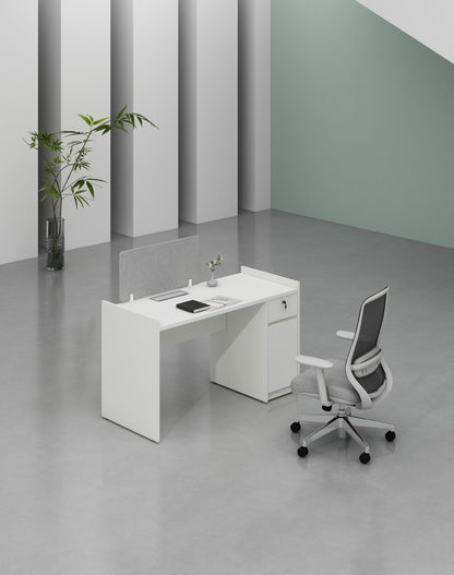 Feta Series- Single side one person workstation with Pedestal having 1 drawer and 1 filing cabinet