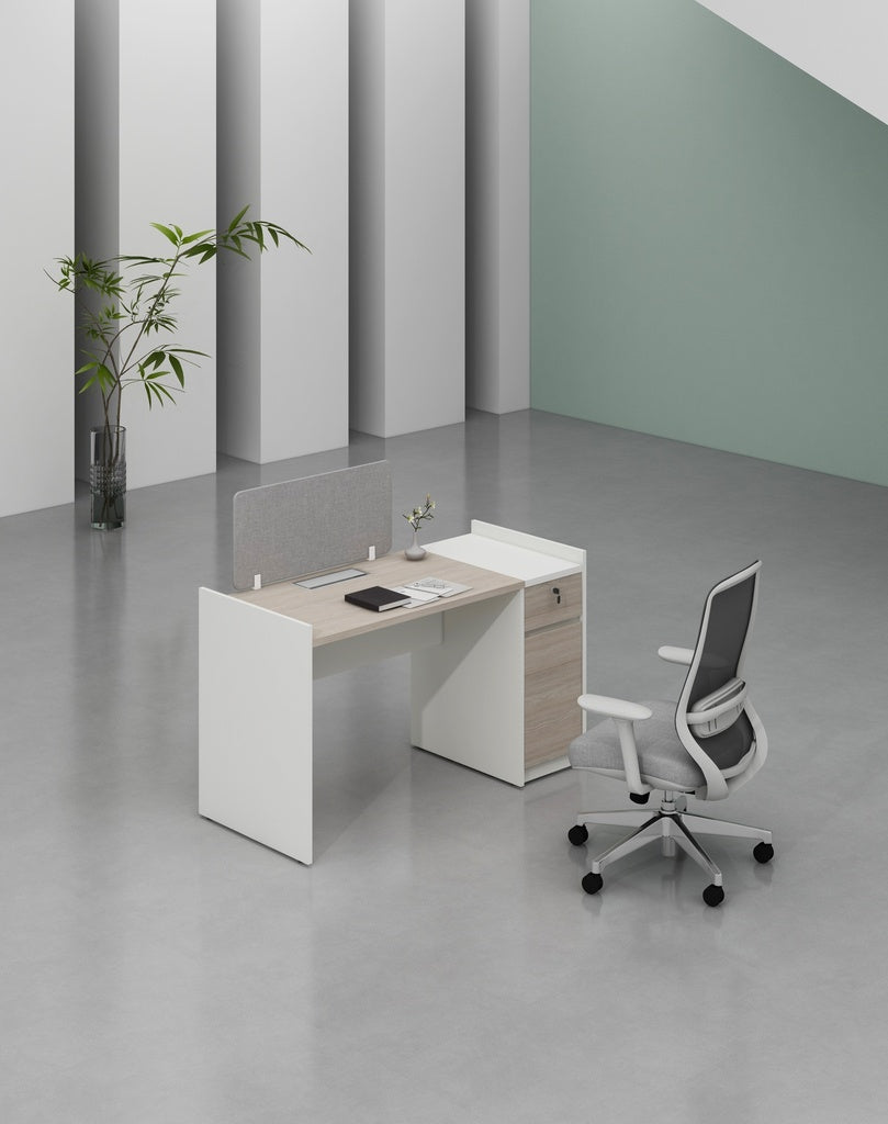 Feta Series- Single side one person workstation with Pedestal having 1 drawer and 1 filing cabinet