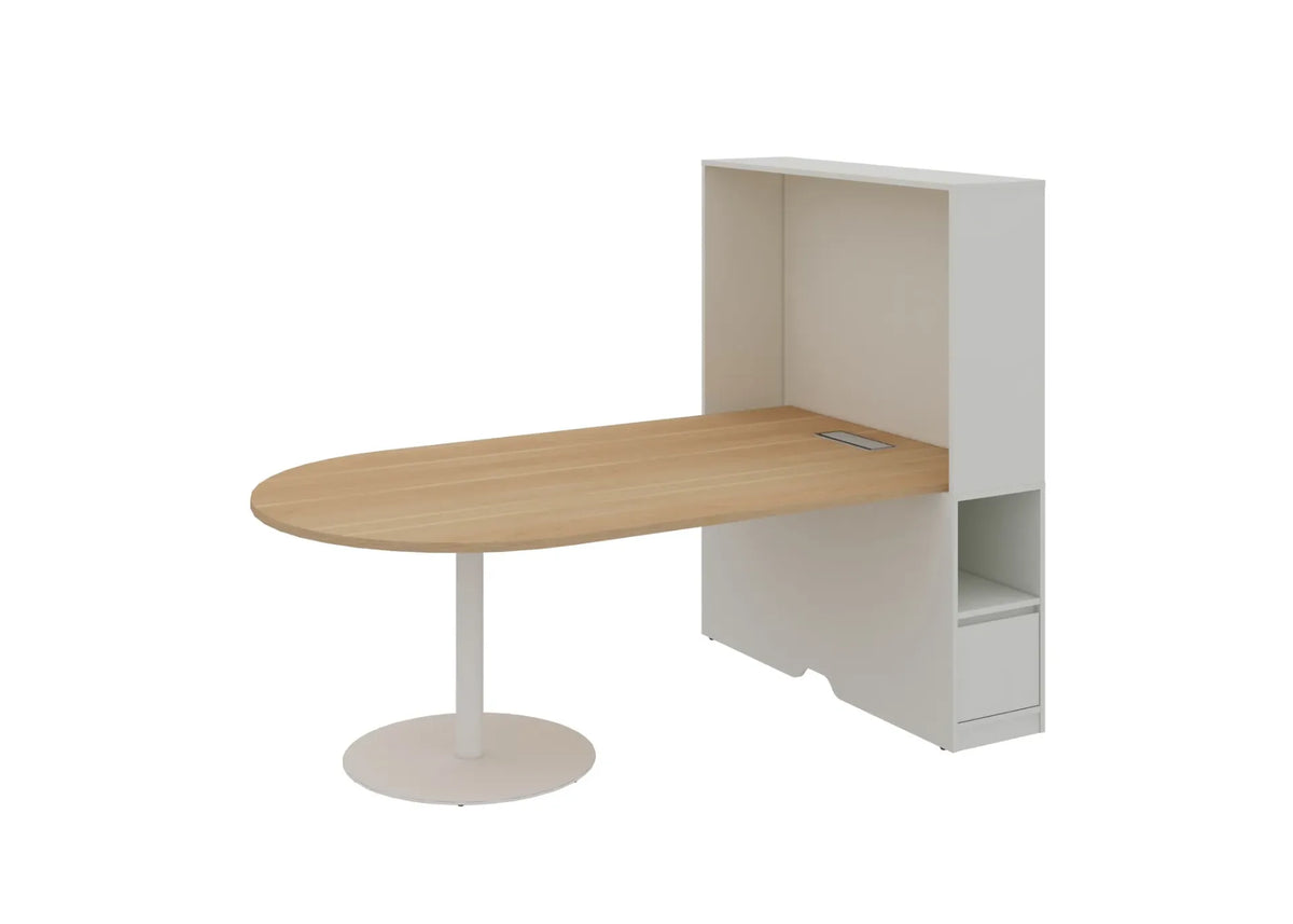 Feta half round meeting table