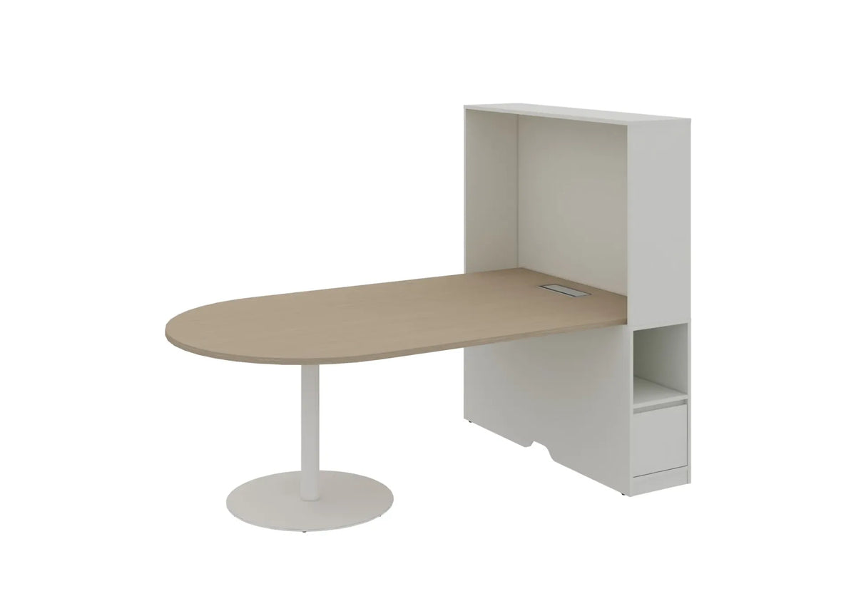 Feta half round meeting table