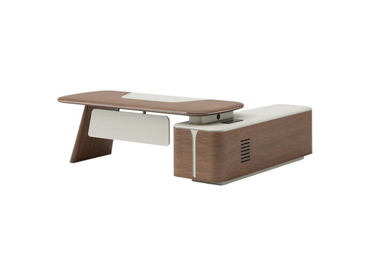 Diego L-shaped Veneer Executive Table